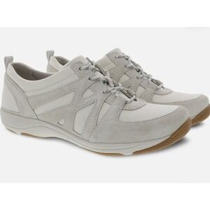 Women's Dansko Hatty‎ ivory light gray suede sneakers size 41/ 10.5-11